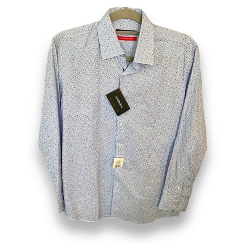 Saks Fifth Avenue Mens Shirt Blue Size 15